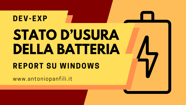 Rapporto dettagliato sulla batteria in Windows